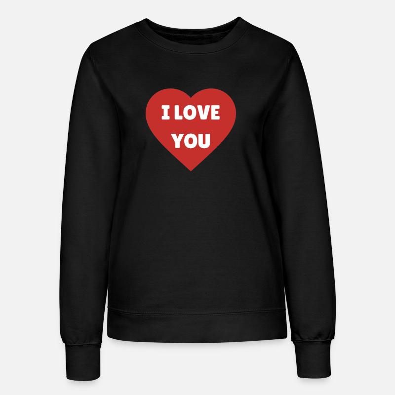 Ich liebe dich - Frauen Sweatshirt - Schwarz