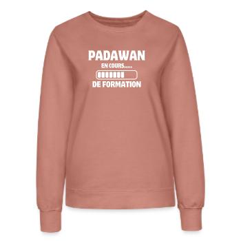 formation apprentissage, apprentis, travail humour - Sweat Femme - rose poudré - Devant - AI Model Female 172 dark (172cm)