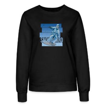Snowboard - Frauen Sweatshirt - Schwarz - Vorne - AI Model Female 172 light (172cm)