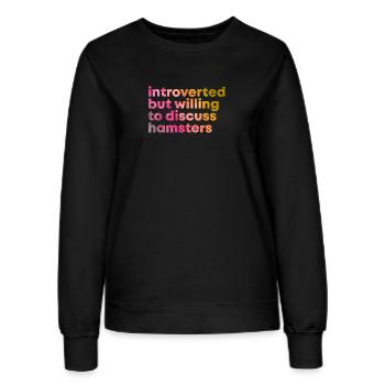 hamster - Sweat Femme - noir - Devant - AI Model Female 172 light (172cm)