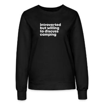 Camping - Women’s Sweatshirt - black - Front - AI Model Female 172 light (172cm)