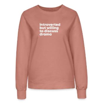 drame - Sweat Femme - rose poudré - Devant - AI Model Female 172 dark (172cm)