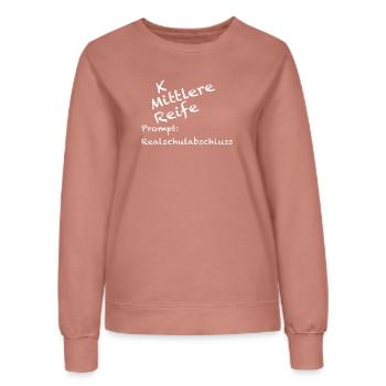 Realschule Abschluss Shirt Mittlere Reife KI - Frauen Sweatshirt - Altrosa - Vorne - AI Model Female 172 dark (172cm)