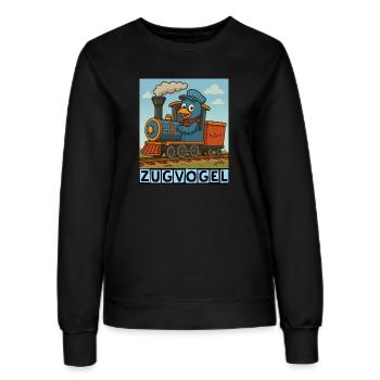Zugvogel by Rico Beck - Frauen Sweatshirt - Schwarz - Vorne - AI Model Female 172 light (172cm)