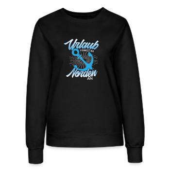 Segelboot Sprüche Anker Segler Norden Abenteuer - Frauen Sweatshirt - Schwarz - Vorne - AI Model Female 172 light (172cm)
