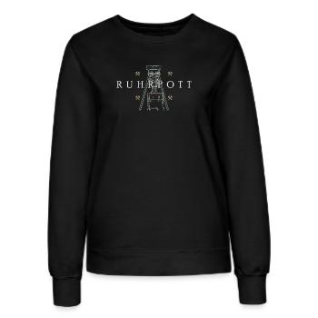 Ruhrpott, Handzeichnung Zechenturm Prosper-Haniel - Frauen Sweatshirt - Schwarz - Vorne - AI Model Female 172 light (172cm)