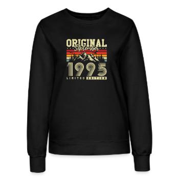 Original September 1995 Jahrgang Geburtstag Retro - Frauen Sweatshirt - Schwarz - Vorne - AI Model Female 172 light (172cm)