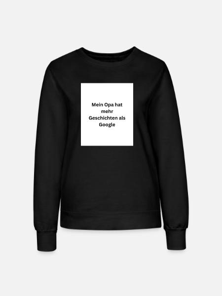 Opa schlägt Google - Frauen Sweatshirt - Schwarz