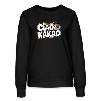 Ciao Kakao Heiße Schokolade Hot Chocolate Tschüss - Frauen Sweatshirt - Schwarz - Vorne - AI Model Female 172 light (172cm)
