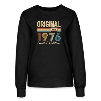 50. Geburtstag 50 Jahre Original 1976 - Frauen Sweatshirt - Schwarz - Vorne - AI Model Female 172 light (172cm)