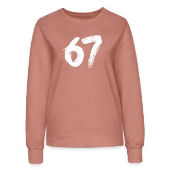 67 Weiße Farbe - Frauen Sweatshirt - Altrosa - Vorne - AI Model Female 172 dark (172cm)