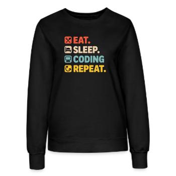 Programmiererleben Humor für Programmierer - Frauen Sweatshirt - Schwarz - Vorne - AI Model Female 172 light (172cm)