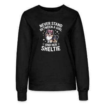 Sheltie Sprüche Lustige Sheltie Geschenk - Frauen Sweatshirt - Schwarz - Vorne - AI Model Female 172 light (172cm)