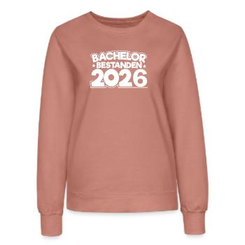 Bachelor 2026 Abschluss Promotion Sponsion - Frauen Sweatshirt - Altrosa - Vorne - AI Model Female 172 dark (172cm)