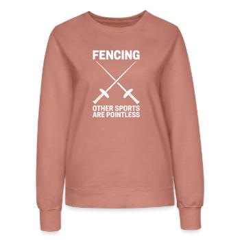 Fechten Sprüche Lustiges Fechten Geschenk - Frauen Sweatshirt - Altrosa - Vorne - AI Model Female 172 dark (172cm)