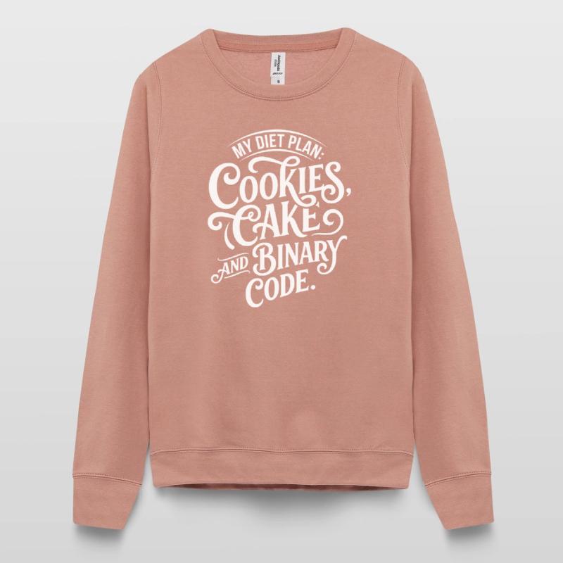 Cookies Cake Binary Code Design Women’s Sweatshirt