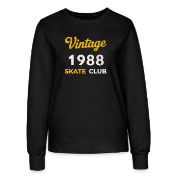 Vintage 1988 Skate Club Retro Geburtsjahr Geschenk - Frauen Sweatshirt - Schwarz - Vorne - AI Model Female 172 light (172cm)