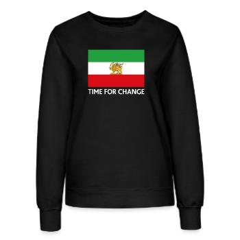 Zeit für Veränderung Iran-Flagge - Frauen Sweatshirt - Schwarz - Vorne - AI Model Female 172 light (172cm)