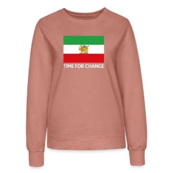 Zeit für Veränderung Iran-Flagge - Frauen Sweatshirt - Altrosa - Vorne - AI Model Female 172 dark (172cm)