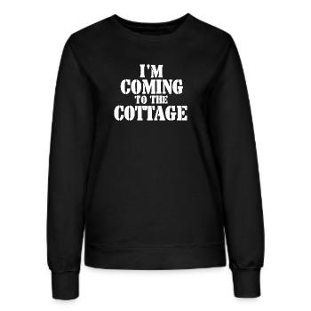 I'm coming to the cottage - weiß - Frauen Sweatshirt - Schwarz - Vorne - AI Model Female 172 light (172cm)
