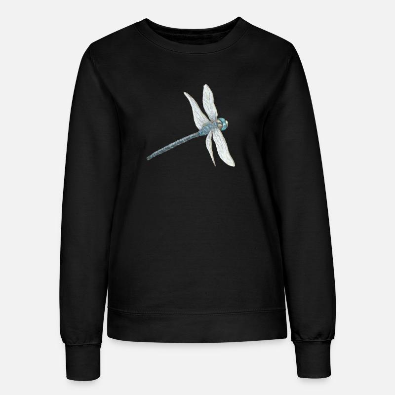 Illustration de libellule sarcelle - Sweat Femme - noir