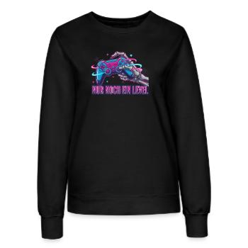 Nur_noch_ein_Level - Frauen Sweatshirt - Schwarz - Vorne - AI Model Female 172 light (172cm)