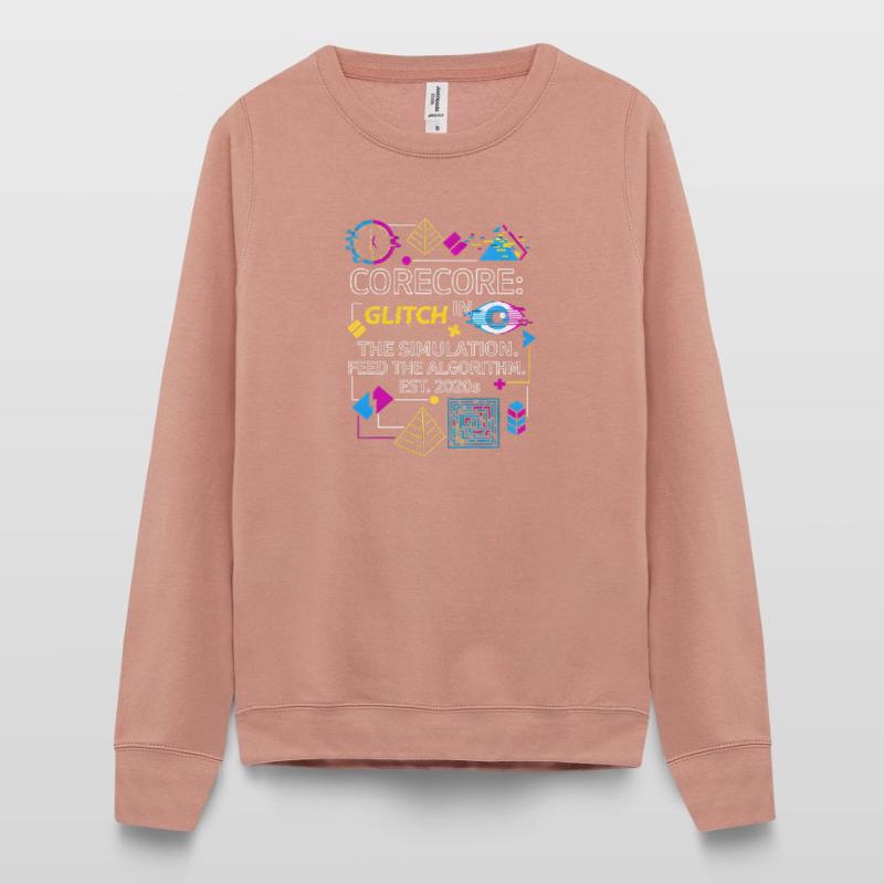 Corecore Glitch Simulation Algorithm Collage Women’s Sweatshirt