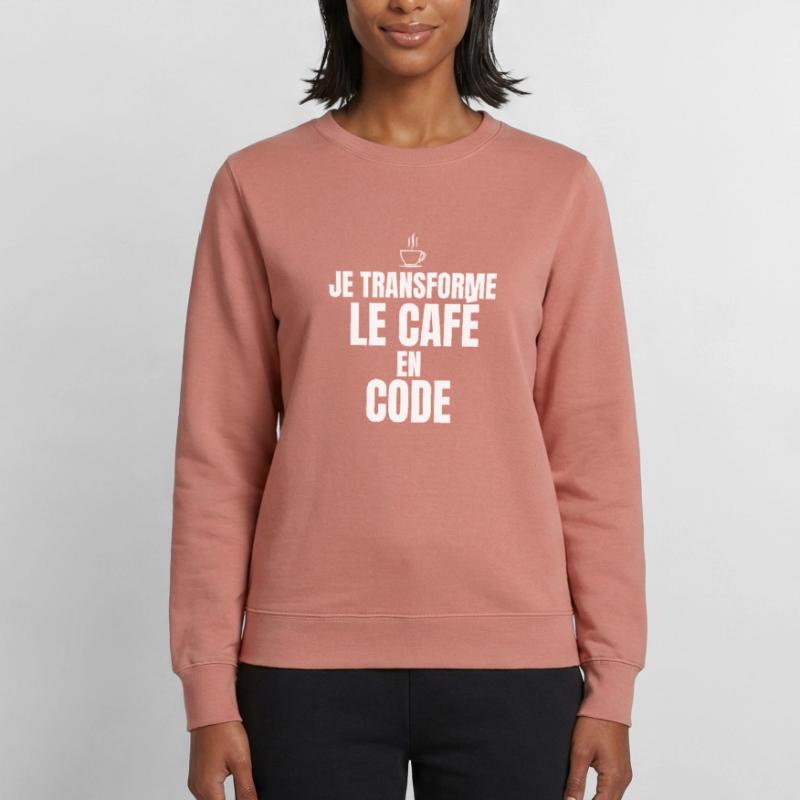 Je transforme le café en code Sweat Femme