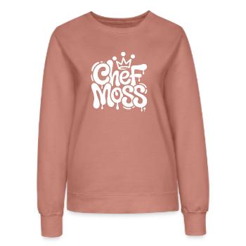 Couronne de graffiti Chef Moss - Sweat Femme - rose poudré - Devant - AI Model Female 172 dark (172cm)