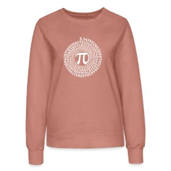 Symbole Pi avec spirale de nombres | Numéro de district 3.1415 - Sweat Femme - rose poudré - Devant - AI Model Female 172 dark (172cm)