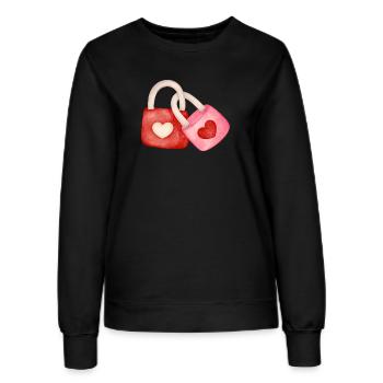 Liebende, verrückt vor Liebe, Valentinstag - Frauen Sweatshirt - Schwarz - Vorne - AI Model Female 172 light (172cm)
