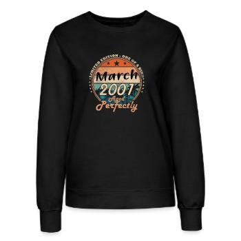 Mars 2001 | Cadeau d’anniversaire - Sweat Femme - noir - Devant - AI Model Female 172 light (172cm)