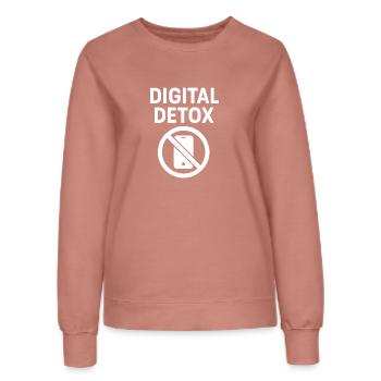Digital Detox Handyverbot – Fokus & Achtsamkeit - Frauen Sweatshirt - Altrosa - Vorne - AI Model Female 172 dark (172cm)