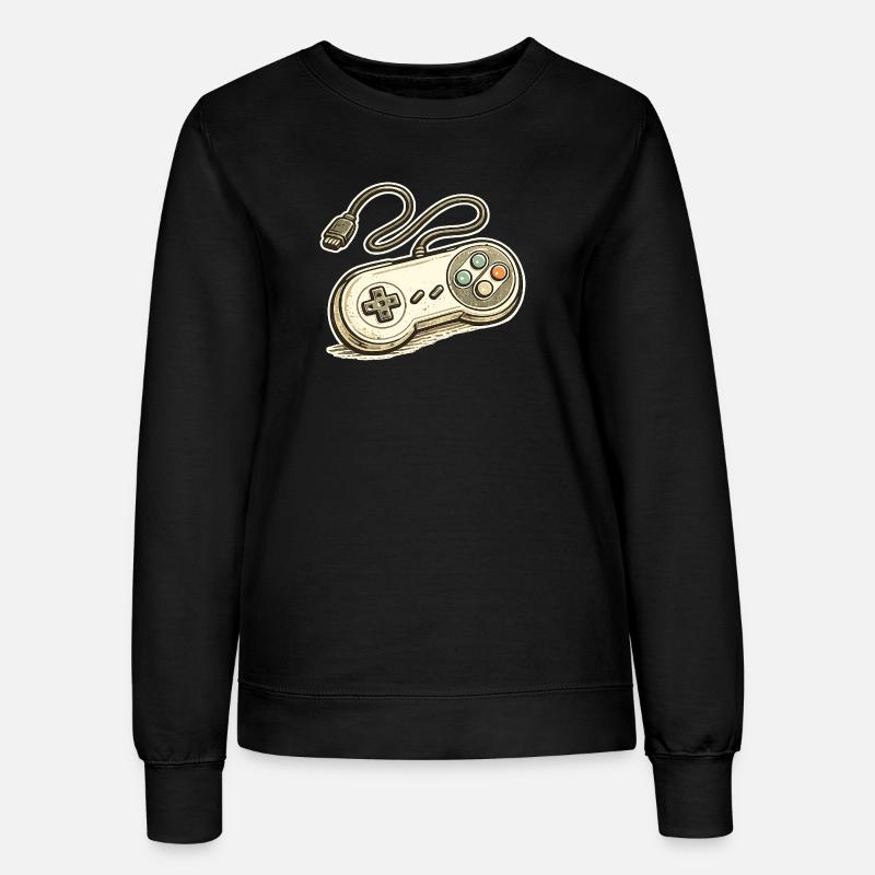 Retro Game Controller Graphics - Women’s Sweatshirt - black