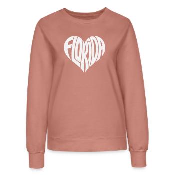 Florida Herz Typo - Frauen Sweatshirt - Altrosa - Vorne - AI Model Female 172 dark (172cm)