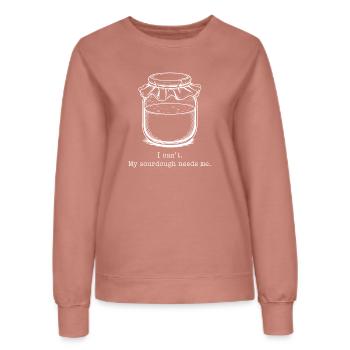 Sourdough Craving Jar Quote - Women’s Sweatshirt - dusky rose - Front - AI Model Female 172 dark (172cm)