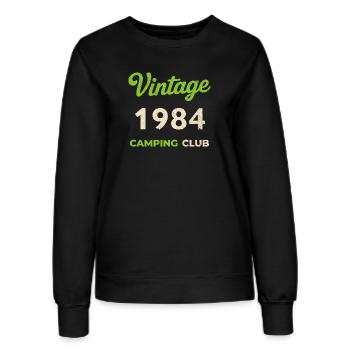 Vintage 1984 – Camping Club Retro Birth Year - Women’s Sweatshirt - black - Front - AI Model Female 172 light (172cm)