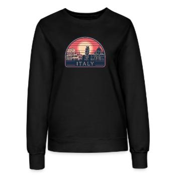 Destinations Italiennes Sunset Art - Sweat Femme - noir - Devant - AI Model Female 172 light (172cm)