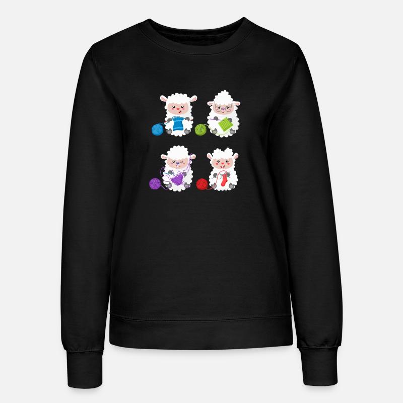 Lambs Knit Yarn Pals - Women’s Sweatshirt - black