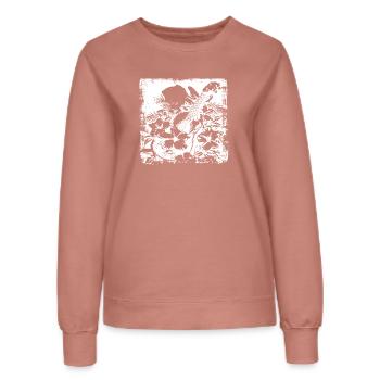 Graphismes de guitare - Sweat Femme - rose poudré - Devant - AI Model Female 172 dark (172cm)