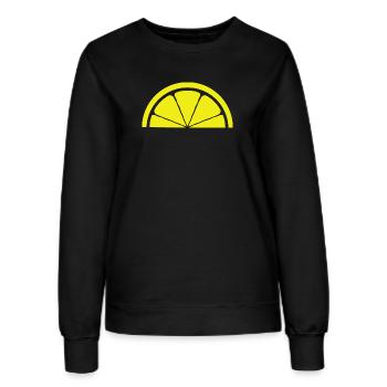 Zitrone Design - Frauen Sweatshirt - Schwarz - Vorne - AI Model Female 172 light (172cm)