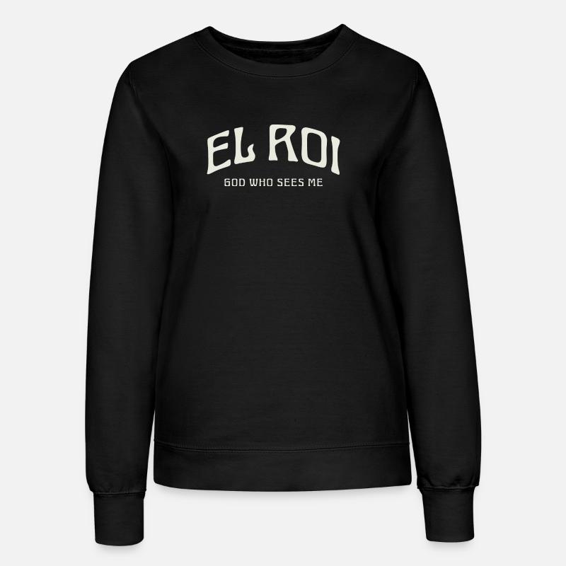 EL ROI Gott, der mich sieht. - Frauen Sweatshirt - Schwarz