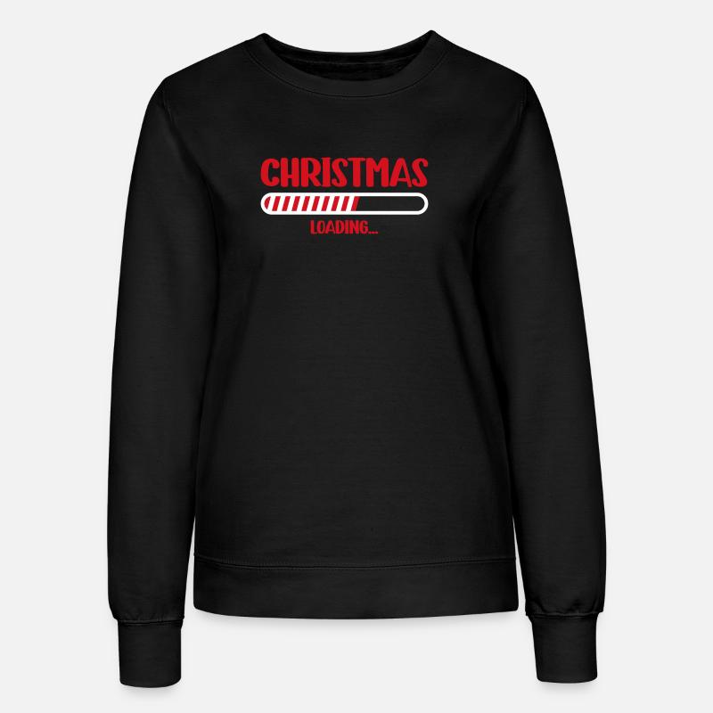 Christmas Loading Progress Bar - Women’s Sweatshirt - black