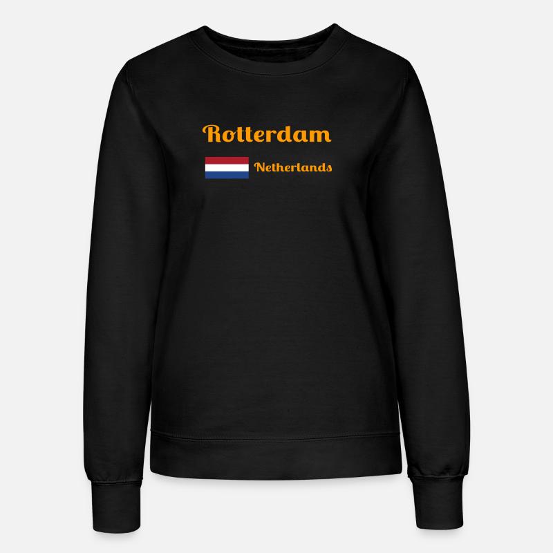 Rotterdam Netherlands- Stylish prints - Women’s Sweatshirt - black