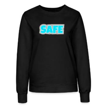 Safe - eindeutig, klar und Statement pur. - Frauen Sweatshirt - Schwarz - Vorne - AI Model Female 172 light (172cm)