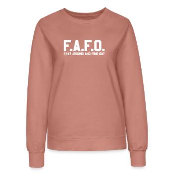 Connectez-vous et découvrez-le - Sweat Femme - rose poudré - Devant - AI Model Female 172 dark (172cm)