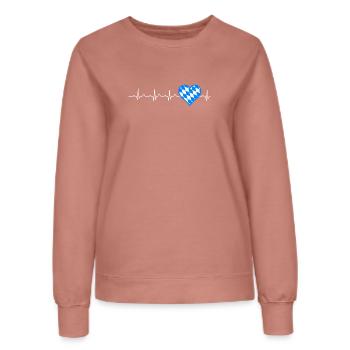 HERZSCHLOG BAYERN - Frauen Sweatshirt - Altrosa - Vorne - AI Model Female 172 dark (172cm)