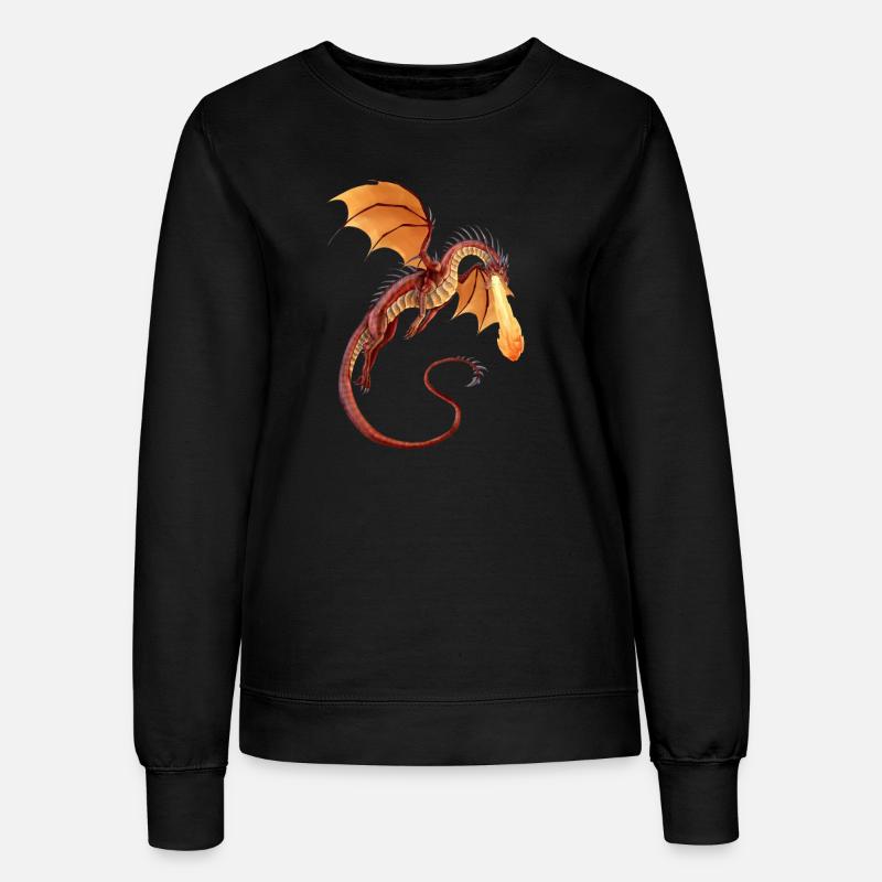 Fire Dragon - Sweatshirt til damer - sort
