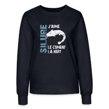 Pêche au silure Combat avec le silure Pêche sporti - Sweat Femme - marine - Devant - AI Model Female 172 light (172cm)