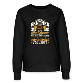 Rentner 2026 Rente Ruhestand 2026 Geschenk - Frauen Sweatshirt - Schwarz - Vorne - AI Model Female 172 light (172cm)